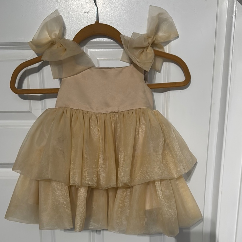 Azazie Gold Kids Formal Dress
